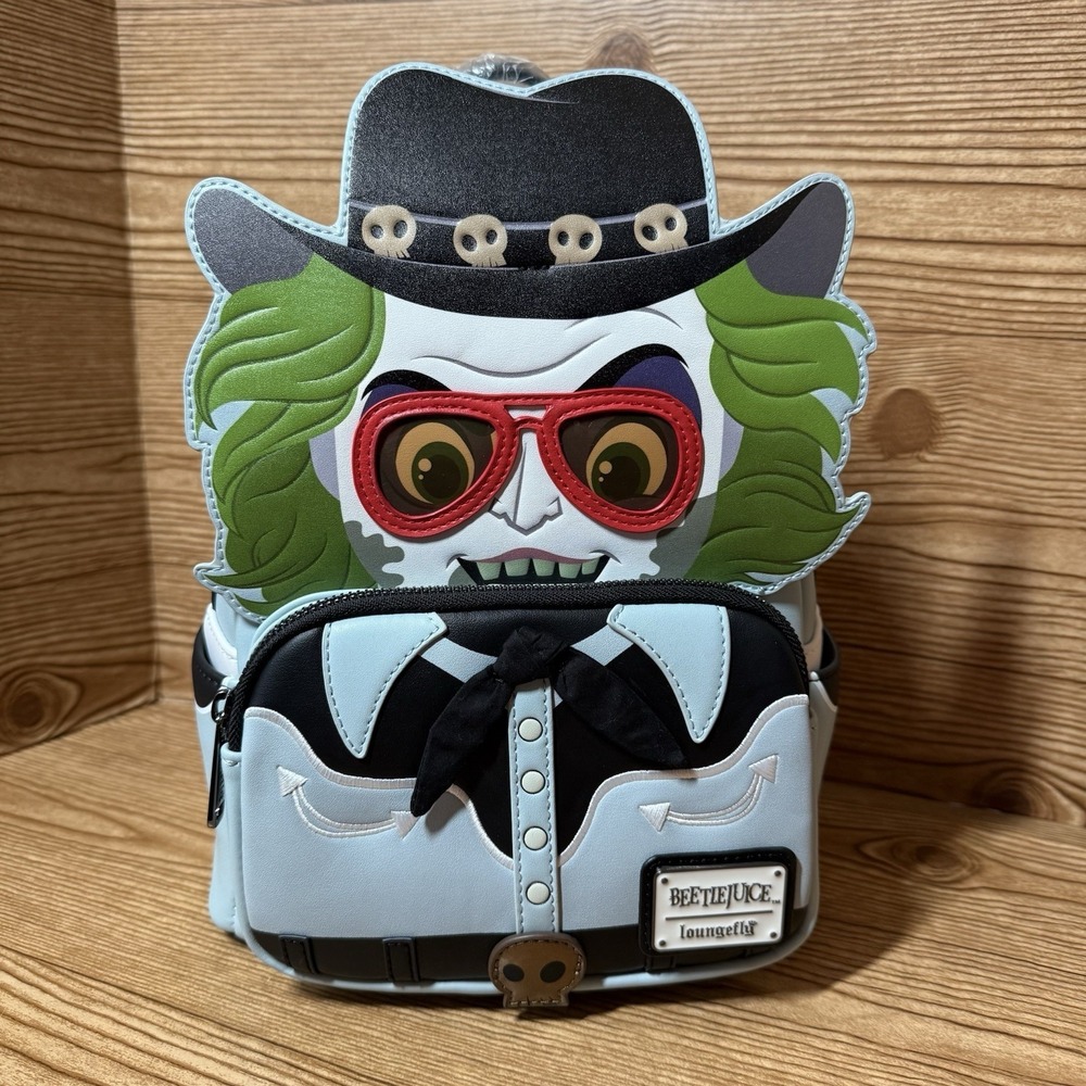 Loungefly Beetlejuice Cowboy‎ Mini Backpack Exclusive Horror Halloween